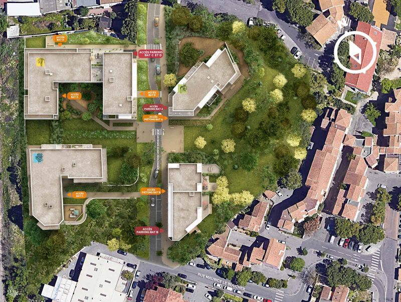 Plan de situation résidence Carré Renaissance - Montpellier